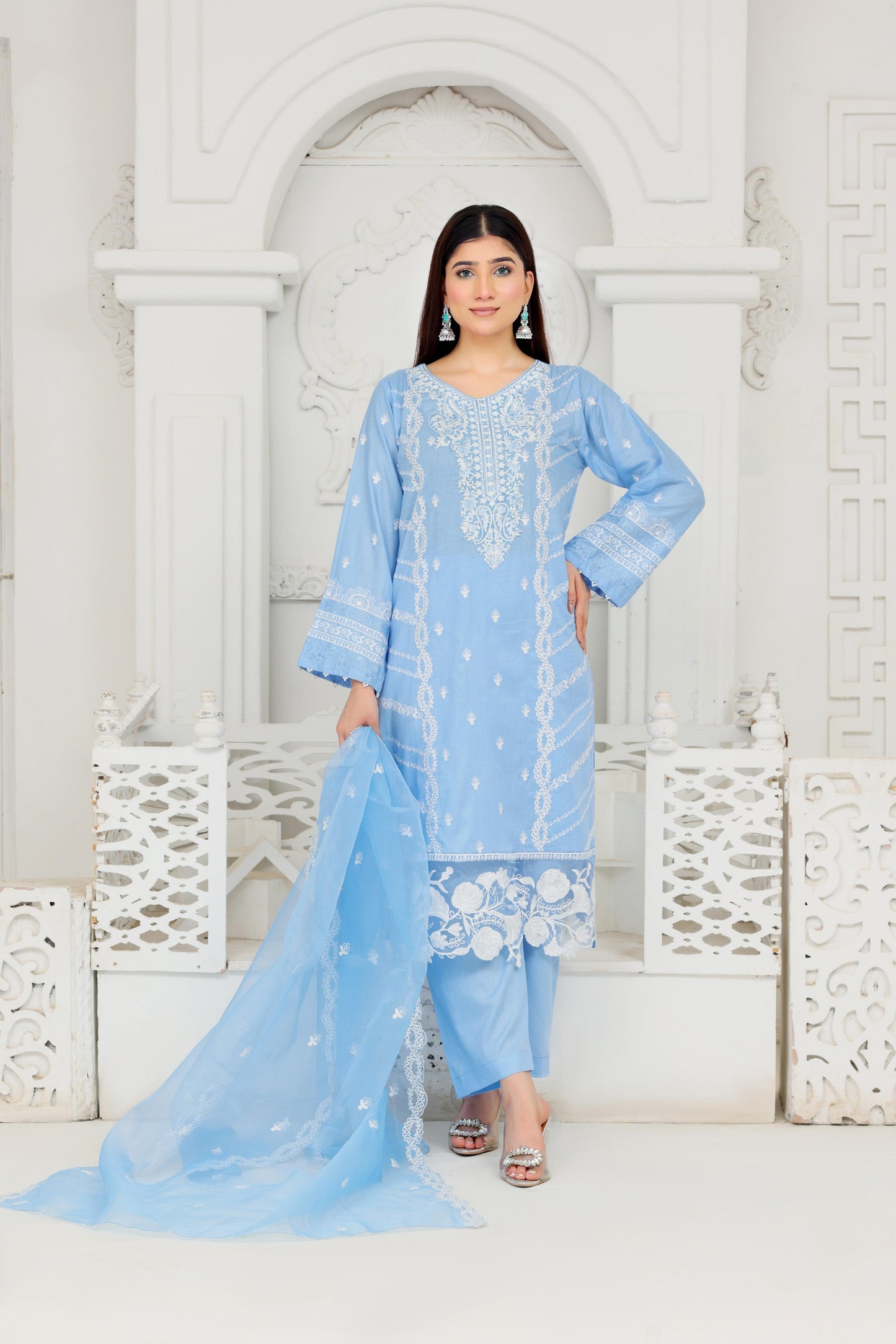 FF3020 – 3PC Stitched Embroidered Lawn Suit