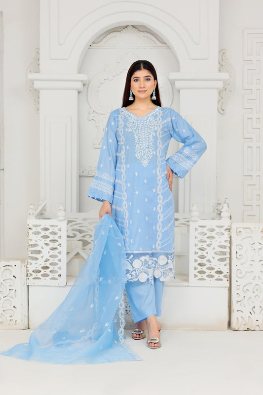 FF3020 – 3PC Stitched Embroidered Lawn Suit