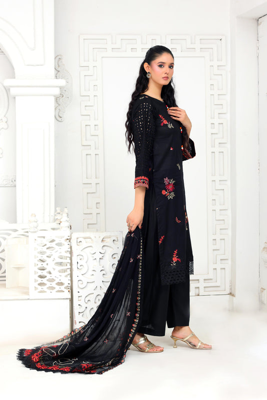 IB901 - Embroidered 3-Piece Stitched Suit