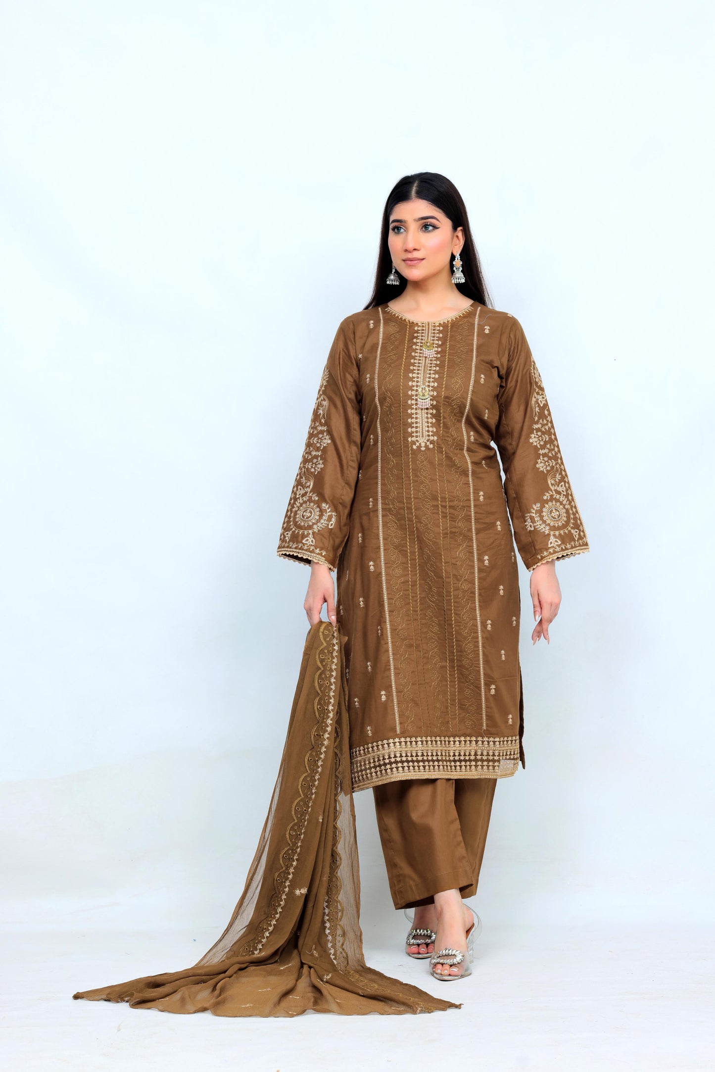 FF3087 – 3PC Stitched Embroidered Lawn Suit