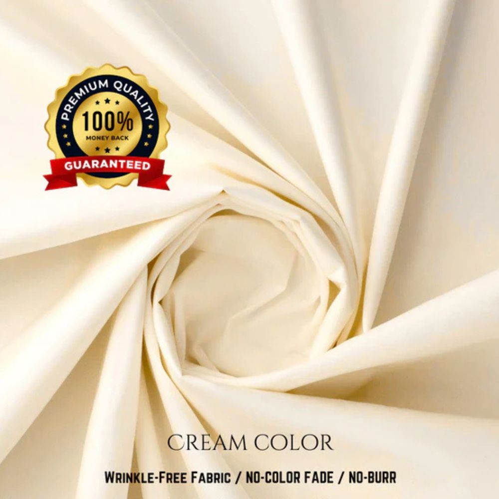 Super Premium Boski - Wrinkle-Free Fabric Quality Guaranteed (Cream)